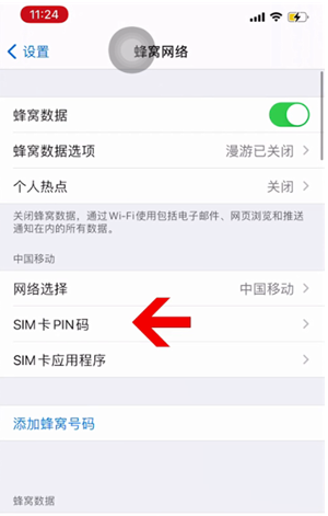 榆阳苹果14维修网分享如何给iPhone14的SIM卡设置密码 