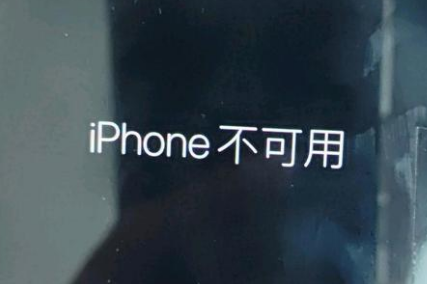 榆阳苹果服务网点分享锁屏界面显示“iPhone 不可用”如何解决 