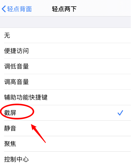 榆阳苹果手机维修分享iPhone12如何启用双击截屏 